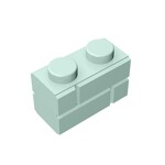 Brick Special 1 x 2 with Masonry Brick Profile #98283  - 323-Light Aqua