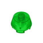 Brick Round 2 x 2 Truncated Cone #98100  - 48-Trans-Green