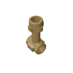 Bar 1L With Top Stud And 2 Side Studs (Connector Perpendicular) #92690 - 138-Dark Tan