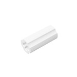 Technic Axle Connector Smooth [with x Hole + Orientation] #59443 - 1-White