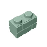 Brick Special 1 x 2 with Masonry Brick Profile #98283  - 151-Sand Green