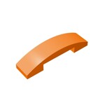 Slope Curved 4 x 1 Double with No Studs #93273  - 106-Orange