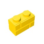 Brick Special 1 x 2 with Masonry Brick Profile #98283  - 24-Yellow