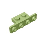 Bracket 1 x 2 - 1 x 4 - Rounded Corners #10201  - 330-Olive Green