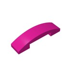 Slope Curved 4 x 1 Double with No Studs #93273  - 124-Magenta