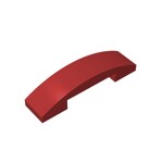 Slope Curved 4 x 1 Double with No Studs #93273  - 154-Dark Red