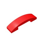 Slope Curved 4 x 1 Double with No Studs #93273  - 21-Red