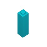 Brick 1 x 1 x 3 #14716 - 107-Dark Turquoise