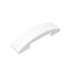 Slope Curved 4 x 1 Double with No Studs #93273  - 1-White