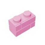 Brick Special 1 x 2 with Masonry Brick Profile #98283  - 222-Bright Pink