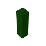 Brick 1 x 1 x 3 #14716 - 141-Dark Green