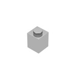 Brick 1 x 1 #3005 - 309-Plated Silver