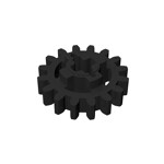 Technic Gear 16 Tooth Reinforced New Style #94925  - 26-Black