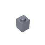 Brick 1 x 1 #3005 - 315-Flat Silver