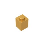 Brick 1 x 1 #3005 - 297-Pearl Gold