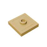 Plate Special 2 x 2 with Groove and Center Stud (Jumper) #87580 - 5-Tan