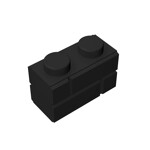 Brick Special 1 x 2 with Masonry Brick Profile #98283  - 26-Black