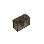 Brick 1 x 2 #3004 - 111-Trans-Black