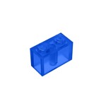 Brick 1 x 2 #3004 - 43-Trans-Dark Blue