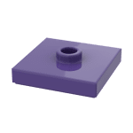 Plate Special 2 x 2 with Groove and Center Stud (Jumper) #87580 - 268-Dark Purple