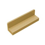 Panel 1 x 4 x 1 with Rounded Corners - Thin Wall #15207  - 5-Tan