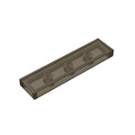 Tile 1 x 4 with Groove #2431  - 111-Trans-Black