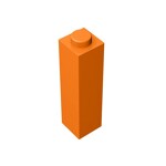 Brick 1 x 1 x 3 #14716 - 106-Orange