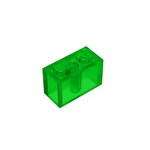 Brick 1 x 2 #3004 - 48-Trans-Green