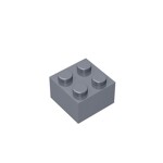 Brick 2 x 2 #3003 - 315-Flat Silver