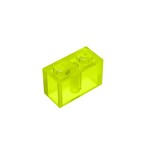 Brick 1 x 2 #3004 - 311-Trans-Bright Green