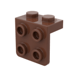 Bracket 1 x 2 - 2 x 2 #44728  - 192-Reddish Brown