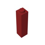 Brick 1 x 1 x 3 #14716 - 154-Dark Red