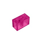 Brick 1 x 2 #3004 - 113-Trans-Dark Pink