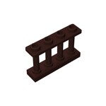 Fence Spindled 1 x 4 x 2 - 4 Top Studs #15332  - 308-Dark Brown