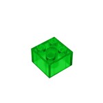 Brick 2 x 2 #3003 - 48-Trans-Green