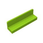 Panel 1 x 4 x 1 with Rounded Corners - Thin Wall #15207  - 119-Lime