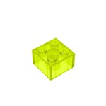 Brick 2 x 2 #3003 - 311-Trans-Bright Green