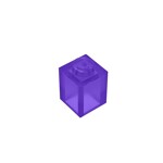 Brick 1 x 1 #3005 - 126-Trans-Purple