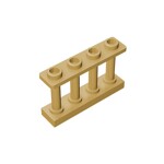 Fence Spindled 1 x 4 x 2 - 4 Top Studs #15332  - 5-Tan