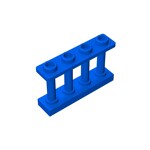 Fence Spindled 1 x 4 x 2 - 4 Top Studs #15332  - 23-Blue