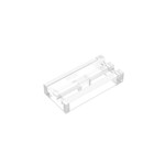 Tile, Modified 1 x 2 Grille #2412  - 40-Trans-Clear