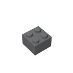 Brick 2 x 2 #3003 - 199-Dark Bluish Gray