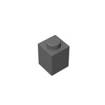 Brick 1 x 1 #3005 - 199-Dark Bluish Gray