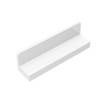 Panel 1 x 4 x 1 with Rounded Corners - Thin Wall #15207  - 1-White