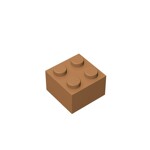 Brick 2 x 2 #3003 - 312-Medium Dark Flesh