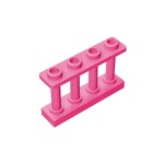 Fence Spindled 1 x 4 x 2 - 4 Top Studs #15332  - 221-Dark Pink