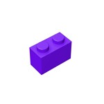 Brick 1 x 2 #3004 - 268-Dark Purple