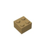 Brick 2 x 2 #3003 - 138-Dark Tan