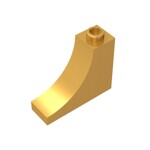 Brick Arch 1 x 3 x 2 Inverted - Inside Bow #18653  - 297-Pearl Gold