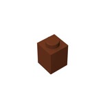 Brick 1 x 1 #3005 - 192-Reddish Brown